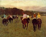 Edgar Degas Racehorses at Longchamp painting